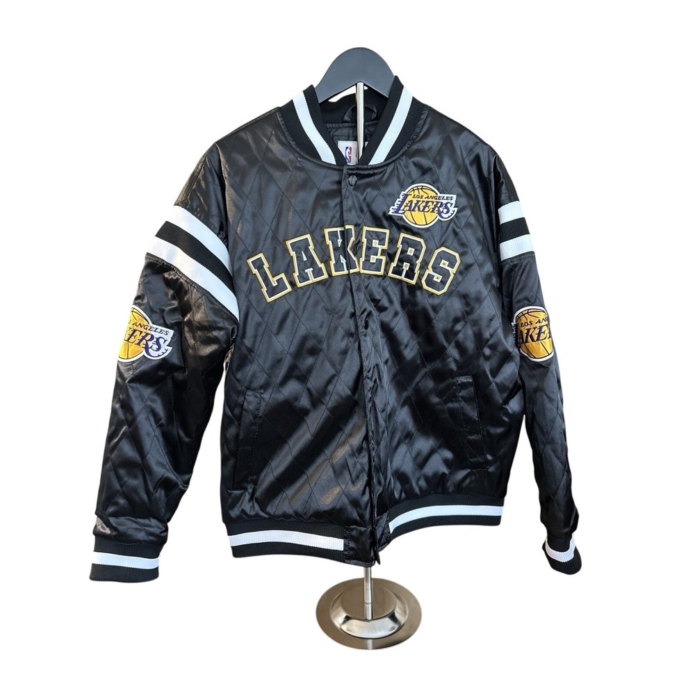 Ultra Game NBA Los Angeles Lakers Quilted Varsity Jacket Black Womens Medium NEW